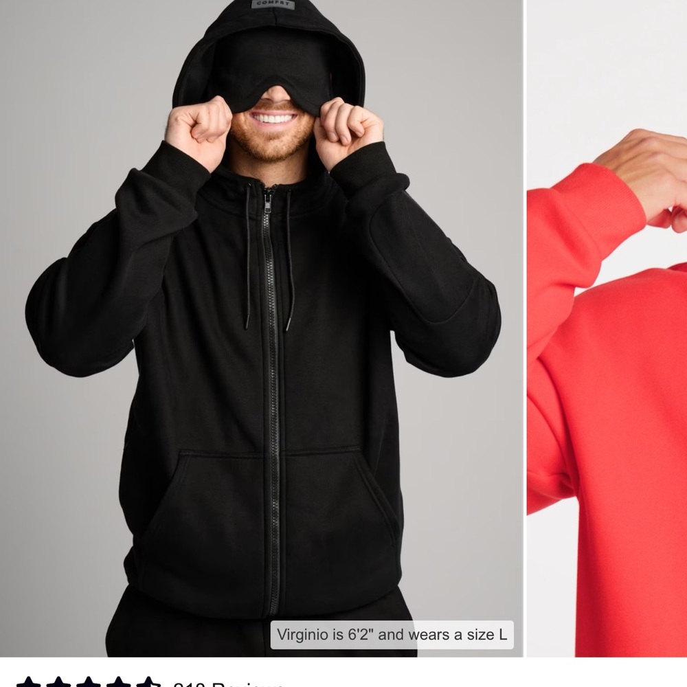 Comfrt airplane mode Black Zip-Up Hoodie medium